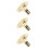 3Pcs Simple Brass Suona Horn Replacement Golden 4