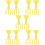 80Pcs Plastic Drywall Corner Trowel Yellow 90 Degree Angle Wall Tool 8