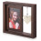3Pcs Double-Sided Rotating Wood Photo Frames Coffee Color Rustic Decor 2