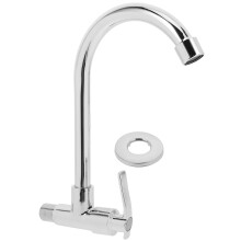 3Sets Silver Kitchen Sink Faucet Copper Material Single Cold Water Tap