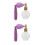 2Pcs Refillable Violet Glass Perfume Pump Sprayer with Elegant Tassel 4