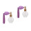 2Pcs Refillable Violet Glass Perfume Pump Sprayer with Elegant Tassel 8
