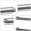 2Pcs Iron and Wood Floating Wall Mounted Storage Rack Brown Finish 2