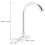 3Sets Silver Kitchen Sink Faucet Copper Material Single Cold Water Tap 3