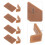 3Sets Plastic Iron Drawer Glides Light Brown Tack-in L Shape Stops 8