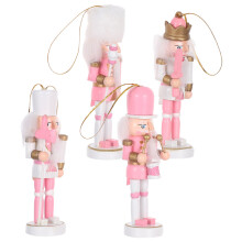 20St Roze Notenkraker Soldaat Kerst Decoratie Detailrijk