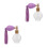 2Pcs Refillable Violet Glass Perfume Pump Sprayer with Elegant Tassel 9