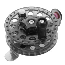 4Pcs Portable Fly Fishing Reel Set Black ABS for River Lake Ocean Use