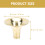 3Pcs Simple Brass Suona Horn Replacement Golden 10