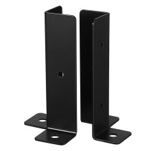8Sets Practical Black Iron Fence Base Supports for Garden Fence Parts