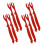 24Pcs Plastic Crab Leg Picks Red Crab Forks for Easy Shell Opening 3