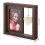 3Pcs Double-Sided Rotating Wood Photo Frames Coffee Color Rustic Decor 9