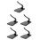 5Pcs Universal Black Plastic Airbrush Holder and Model Display Stands 9