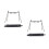 2Pcs Black Aluminum Triangular Camping Rack Portable Picnic Stand 4