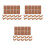 3Sets Plastic Iron Drawer Glides Light Brown Tack-in L Shape Stops 7