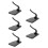 5Pcs Universal Black Plastic Airbrush Holder and Model Display Stands 6
