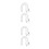 4Pcs Durable Silver Metal Pocket Watch Chain Clip Replacement for Men 4