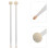 4Pcs White Felt Head Drum Mallets with Maple Wood Handle Non-Slip Grip 10
