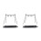 2Pcs Black Aluminum Triangular Camping Rack Portable Picnic Stand 3