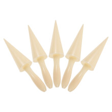 10Pcs Reusable Plastic Cone Maker Mold Beige DIY Ice Cream Baking Tool