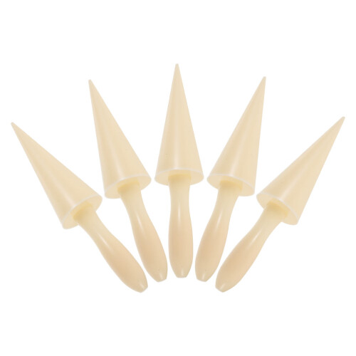 10Pcs Reusable Plastic Cone Maker Mold Beige DIY Ice Cream Baking Tool