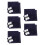 5Sets DIY Blue Embroidery Coaster Kit Sashiko Sewing Set for Beginners 7