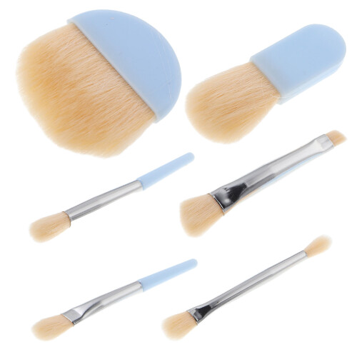 3Sets Travel-Friendly Sky- Makeup Brushes with Durable Case 1