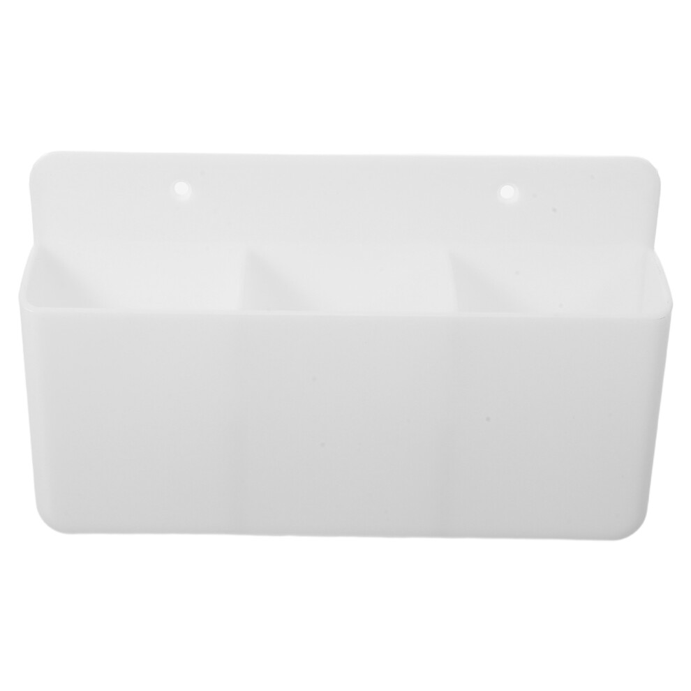 5Pcs Abs Remote Control Holder Wall Mounted Storage Organizer White 3632862274502