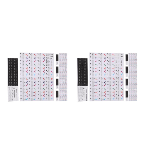 10Pcs White Piano Key Stickers Removable Keyboard Notes for Practice 1