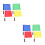 8Pcs Multi-Sport Referee Flags Assorted Colors Durable Stainless Steel 7