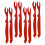 24Pcs Plastic Crab Leg Picks Red Crab Forks for Easy Shell Opening 2