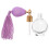2Pcs Refillable Violet Glass Perfume Pump Sprayer with Elegant Tassel 3
