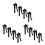 12Pcs Black Trigger Sprayer Handle Durable PP Copper Pump Replacement 7