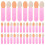 300Pcs Rosy Compact Acrylic Makeup Brushes for Eyeshadow and Lip 1