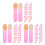 300Pcs Rosy Compact Acrylic Makeup Brushes for Eyeshadow and Lip 8