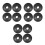 12Pcs Plastic Hiking Stick Tips Black Replacement Mud Baskets 8