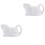 2Pcs White Ceramic Coffee Frothing Jug with Rabbit Design for Home 5
