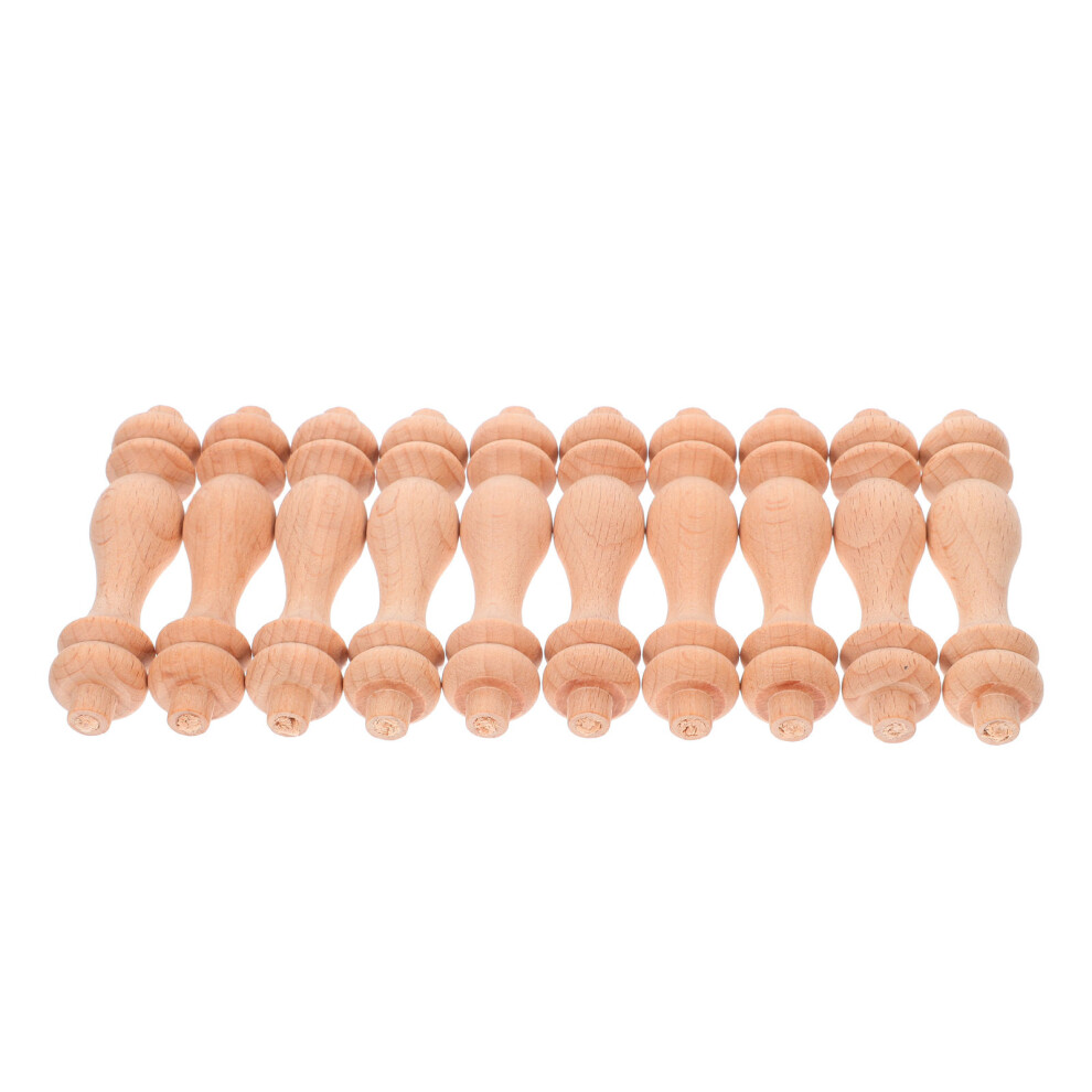 20Pcs Beige Wooden Roman Pillars Small Columns For Home Decor Crafts 3632862275479