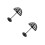 2Pcs Freestanding Plastic Hat Rack Dome Shape Wig Holder Black Finish 8