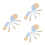 3Sets Travel-Friendly Sky- Makeup Brushes with Durable Case 5