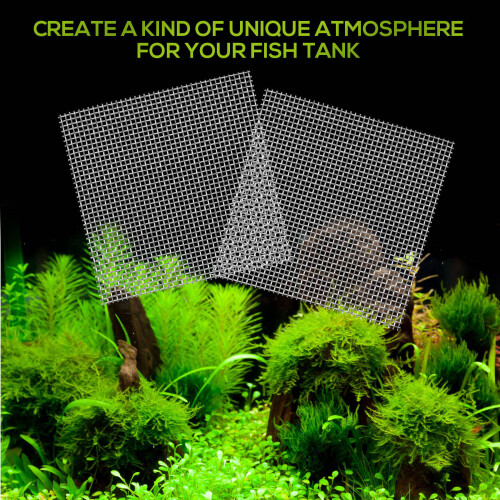 4Pcs Stainless Steel Moss Mesh Kit Dark Grey Rustproof for Aquarium 2