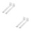4Pcs Minimalist White Curtain Track Bracket Set Iron ABS 3