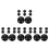 32Pcs PP Black Trampoline Caps Easy Install Pole Replacement Parts 6