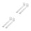 4Pcs Minimalist White Curtain Track Bracket Set Iron ABS 8