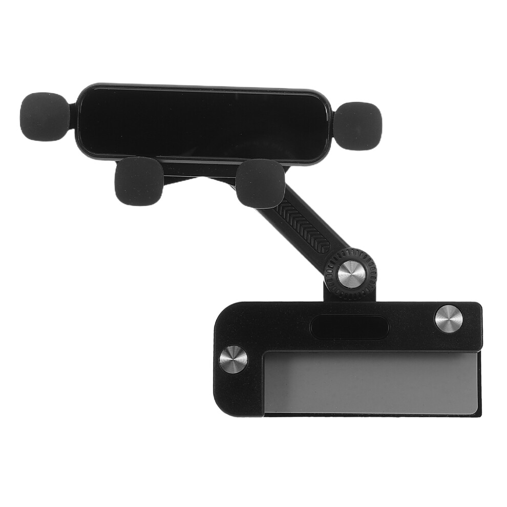 3Pcs Compact Abs Car Phone Holder Stand Adjustable For Dashboard Black 3632862272515