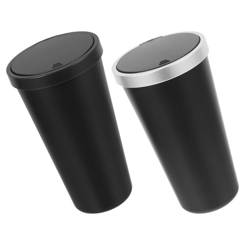 8Pcs Portable Car Trash Can PP Mini Bin with Lid Assorted Colors 1