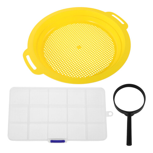 2Sets Assorted Color Plastic Sorting Mesh Pans for Kitchen Sifting 2
