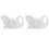 2Pcs White Ceramic Coffee Frothing Jug with Rabbit Design for Home 4