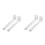 4Pcs Minimalist White Curtain Track Bracket Set Iron ABS 6