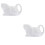2Pcs White Ceramic Coffee Frothing Jug with Rabbit Design for Home 7